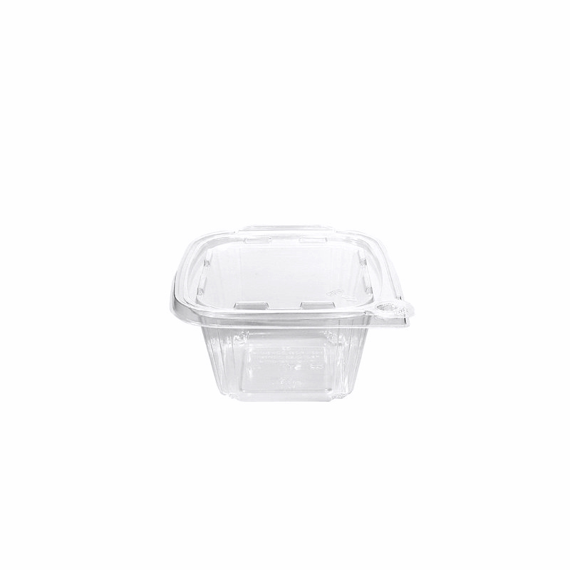 Disposable Pet Hinged Food Container + Lid – 120ml (Round) Transparent –  Suppdock