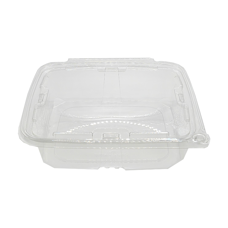 Fineline 15234M-FL Super Bowl Plus Clear Flat PET Plastic Lid for 24, 32,  and 48 oz. Square Bowls - 300/Case